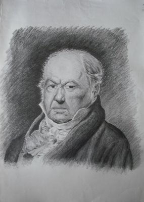 Goya Pencil (Black) Paper Portrait