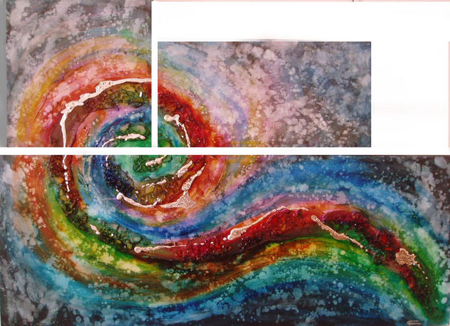 Espiral de colores Oil Canvas Landscaping