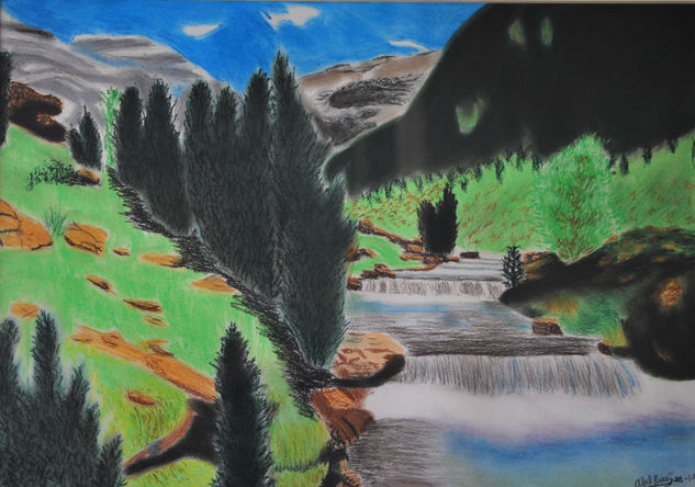 Huesca Pastel Papel Paisaje