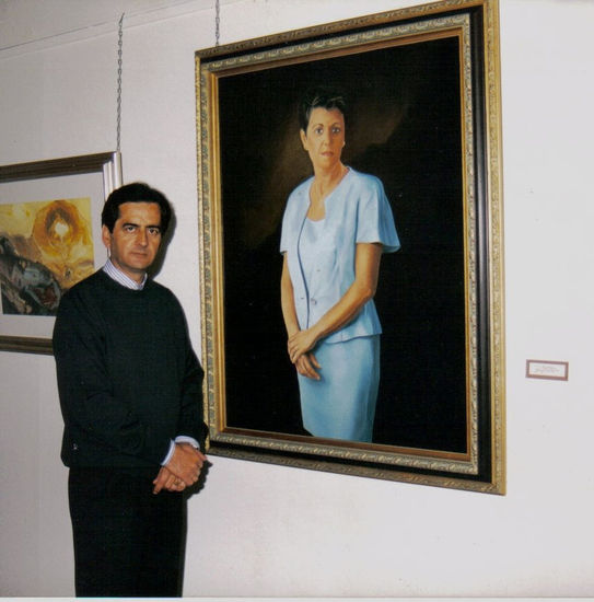 LOPEZ ESCANEZ., JUNTO AL RETRATO DE AURORA. 