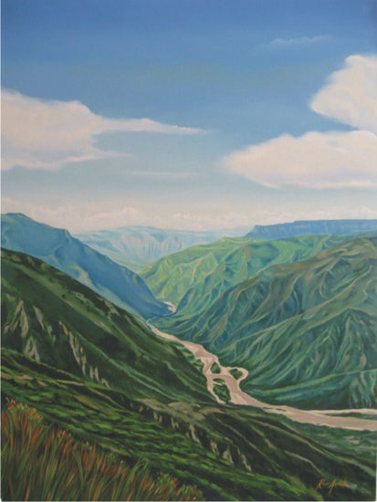 CAÑON CHICAMOCHA 2 Oil Canvas Landscaping