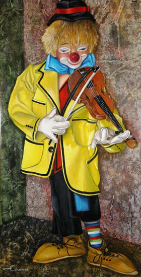 El Violinista Óleo Lienzo Figura