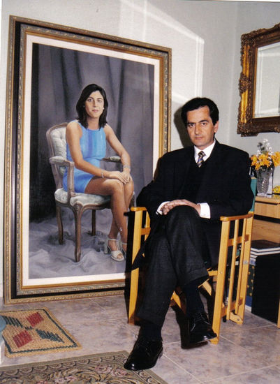 LOPEZ ESCANEZ., JUNTO AL RETRATO DE DÑA. MILAGROS. 