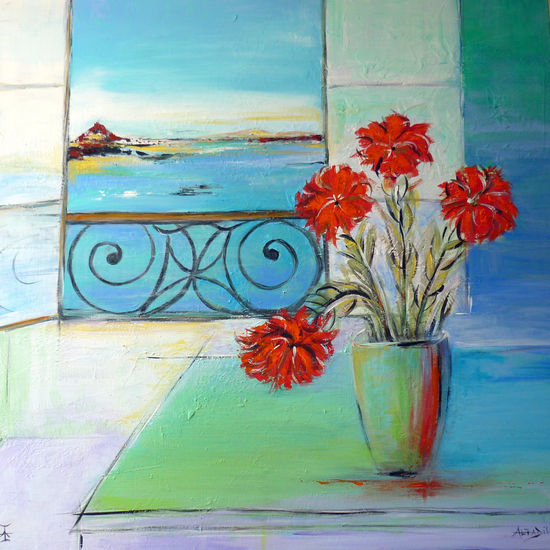 ventana al mar Acrylic Canvas Landscaping