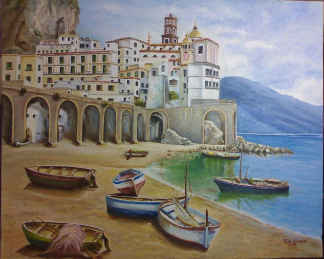 Amalfi Oil Canvas Landscaping