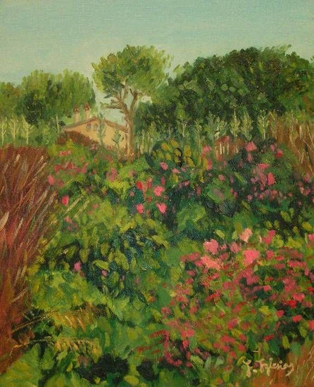 Masia del Castell de Santiga Oil Canvas Landscaping