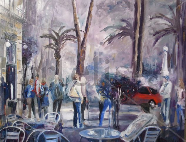 Bilbao. Jardines de Albia 2011 Oil Canvas Landscaping