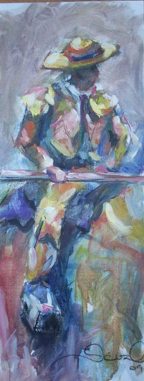 picador Oil Paper Figure Painting