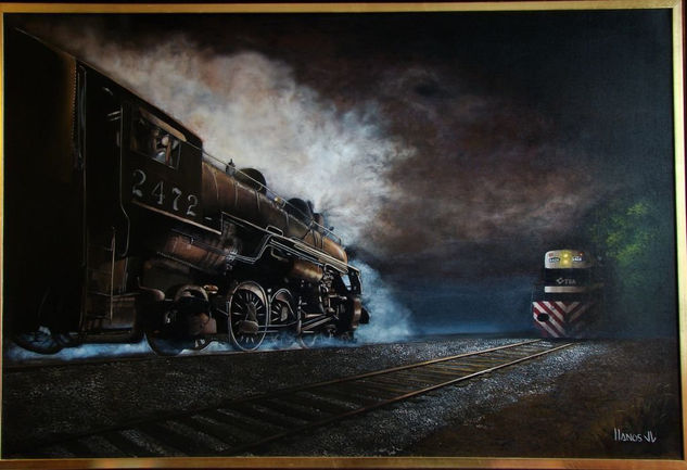 historia ferroviaria Acrylic Canvas Landscaping