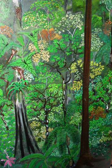 Majestuo color dela selva Oil Canvas Landscaping