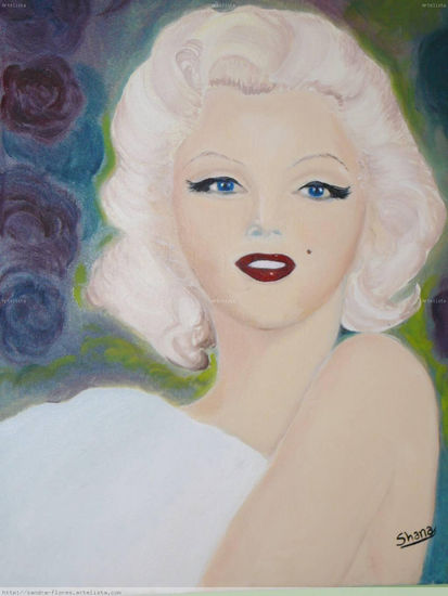 Disfrazada de Marilyn Monroe Oil Canvas Portrait