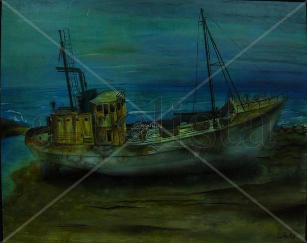 LARGO REPOSO Oil Canvas Marine Painting