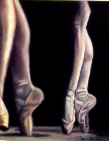 Estudio I de puntas de ballet Oil Canvas Figure Painting