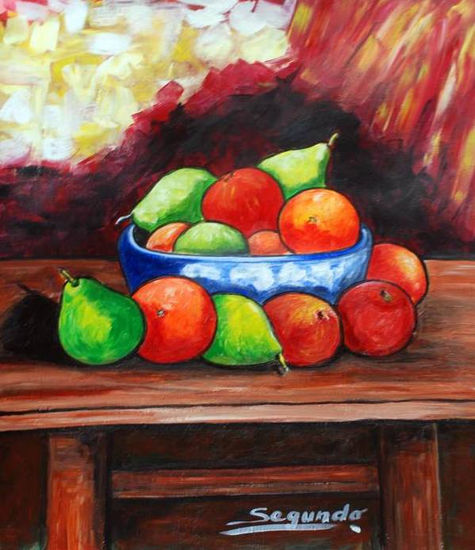 BODEGON FRUTAS Acrylic Card Still Life Paintings