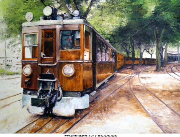 tren de soller Óleo Lienzo Paisaje