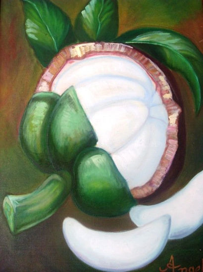 VARIACIONES PICTORICAS DEL MANGOSTINO 3 Oil Canvas Still Life Paintings