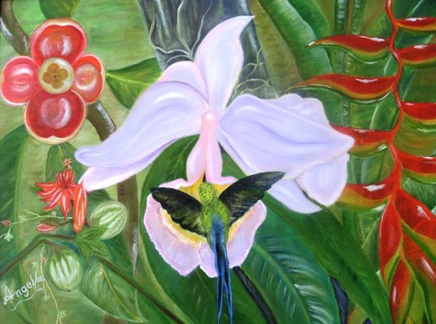 CONOZCAMOS COLOMBIA Oil Canvas Floral Painting