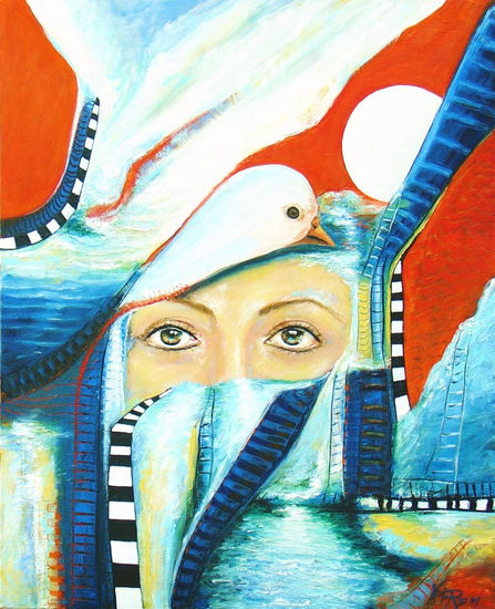 MI MUNDO, MI CIELO,MI LUNA.Autorretrato. Oil Canvas Others