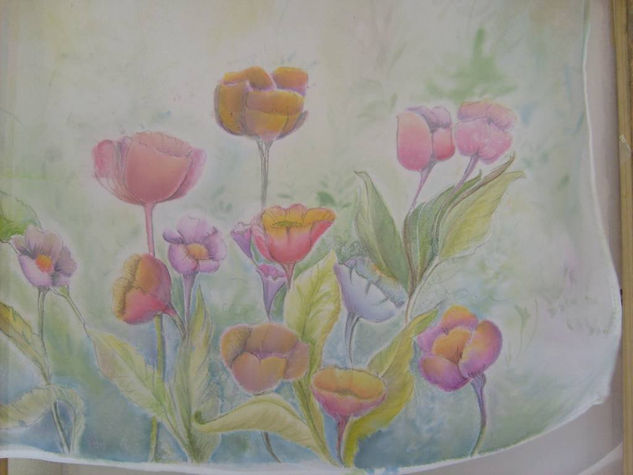 jardin 2 Watercolour Textile Floral Painting