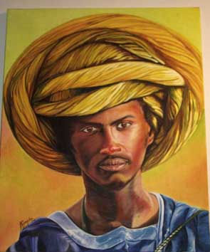 JOVEN DE MALI Oil Canvas Portrait