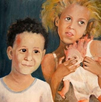 niñas tunecinas Oil Canvas Figure Painting