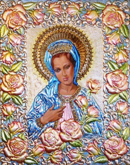 La Virgen de Las Rosas. Monograbado