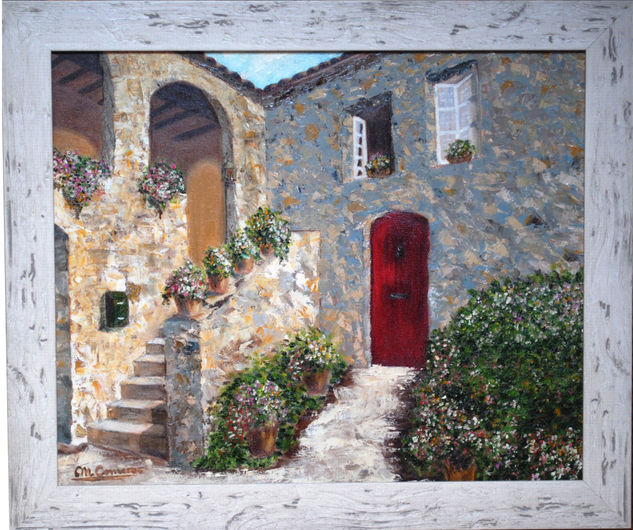 El patio de Carlos Oil Canvas Landscaping