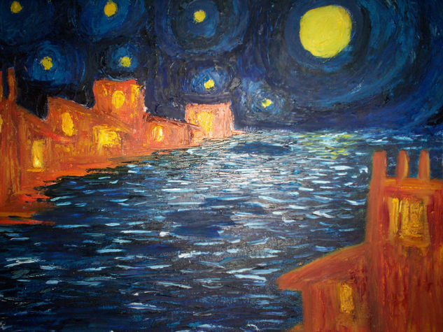 Noche de Luna Oil Canvas Landscaping