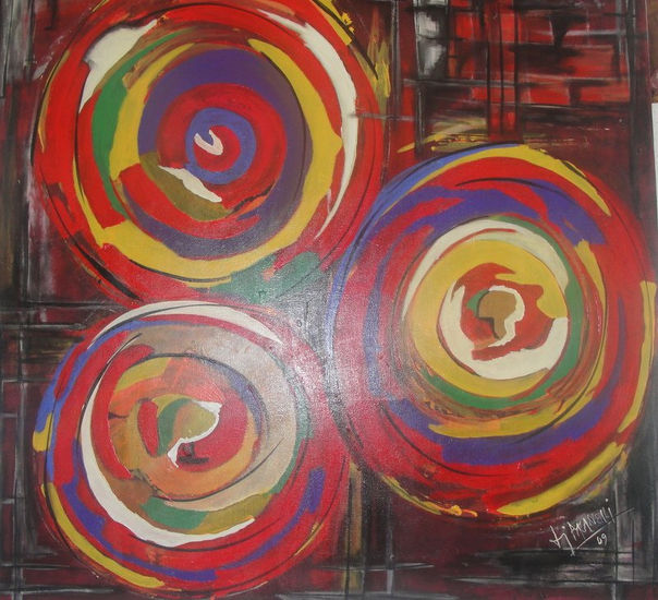 Espirales 100x100 Acrílico Lienzo Otros