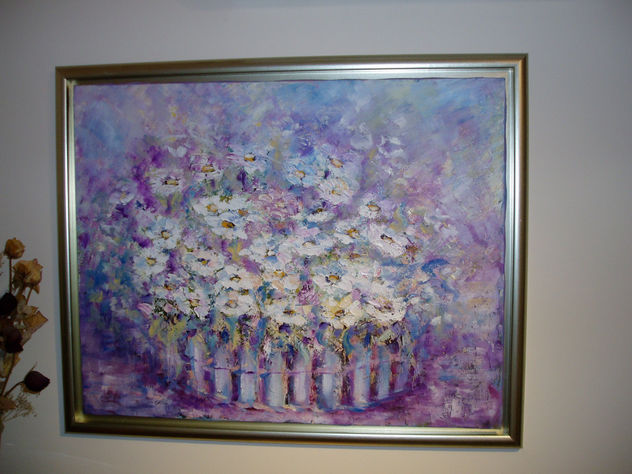 FLORES AL OLEO IMPRESIONISTA