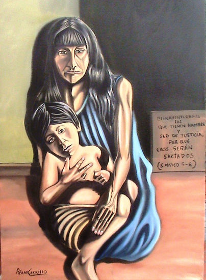 Desplazados, para la onrra y gloria del señor Jesucristo Oil Canvas Figure Painting