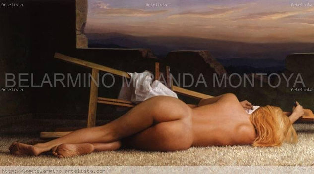 De la serie (arte, amor y lucha) Óleo Lienzo Desnudos