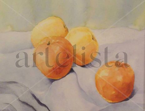 Manzanas sobre manto
