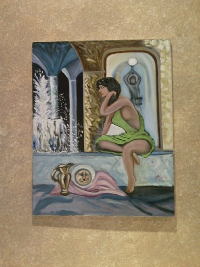 58-RELAX Oil Canvas Figure Painting