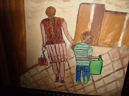 Madre llevando niño...