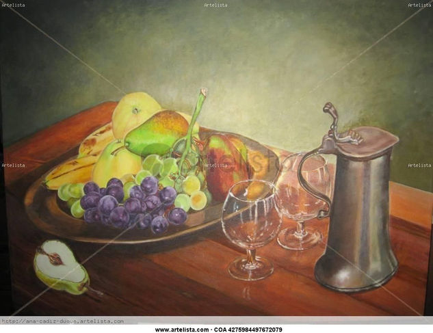 Copas y frutas Acrylic Canvas Still Life Paintings