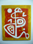 BLANCO SOBRE ROJO Y OCRE