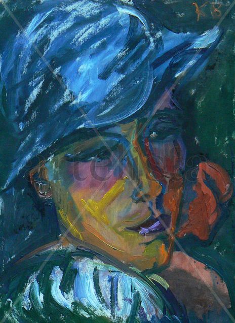 Lady in blue