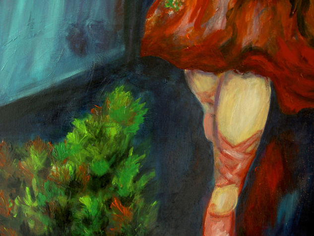 BAILARINA EN ROJO (DETALLE3) Acrylic Canvas Portrait