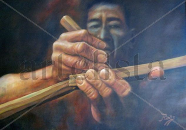 LUTHIER I Oil Canvas Figure Painting