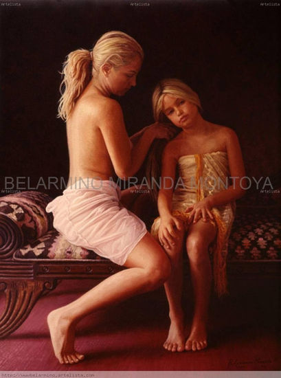 De la serie (Madre, hija y espíritu) Oil Canvas Nude Paintings