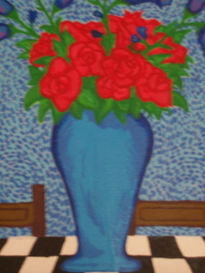 Florero azul