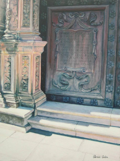 Puerta plateresca del Ayuntamiento de Sevilla Oil Canvas Landscaping