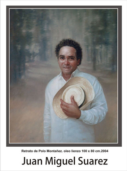 Retrato de Polo Montañez Oil Canvas Portrait