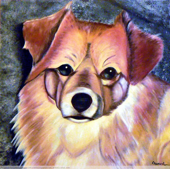 Theodore retrato de un gran perro.. Acrylic Panel Animals