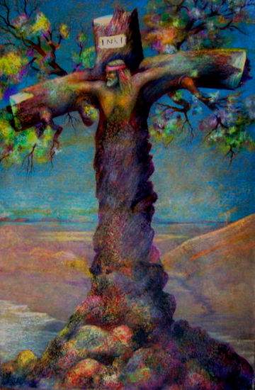 El Cristo de la Tierra Oil Canvas Figure Painting