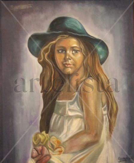 la niña Oil Canvas Landscaping