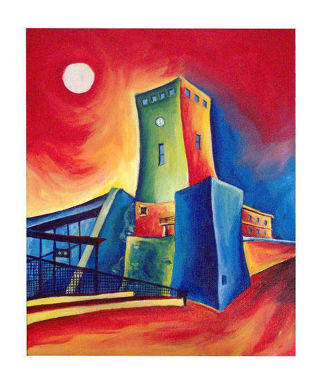 Torre del reloj Acrylic Canvas