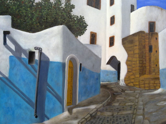 Barrio Pesquero Rabat Oil Canvas Landscaping