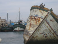 Barco encallado